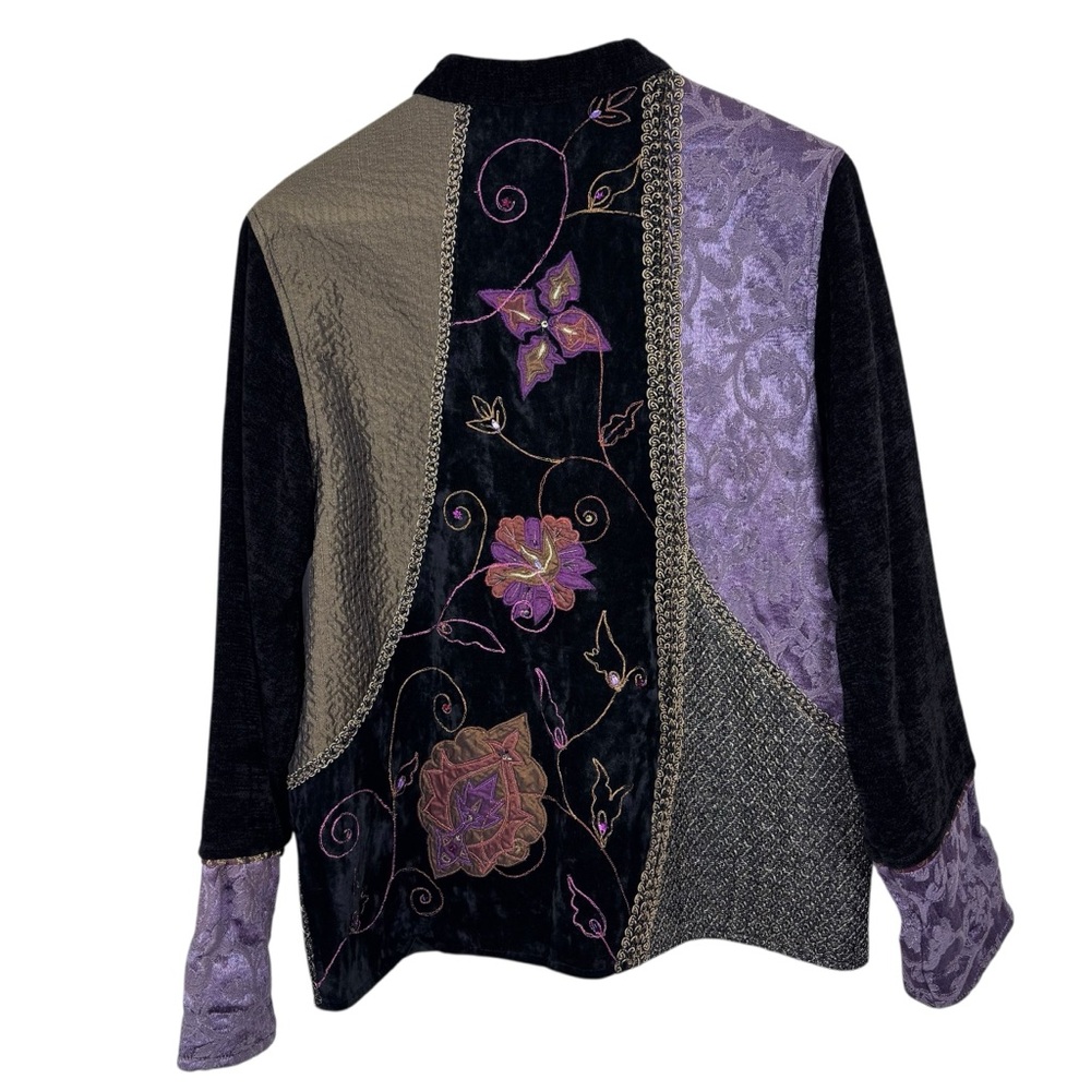 Flashback Vintage Beaded Chenille Patchwork‎ Jack… - image 2